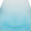 Ethan Decorative Bottle w Lid | Gold Metal Details | Blue-White Glass 15"