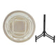 Dutch Charger Plate with Stand | Iridescent Glaze | Cream Ceramic 18"
