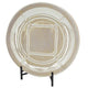 Dutch Charger Plate with Stand | Iridescent Glaze | Cream Ceramic 18"