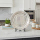 Dutch Charger Plate with Stand | Iridescent Glaze | Cream Ceramic 18"