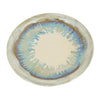 Duke Decorative Charger Plate w Stand | Organic Pattern Blue-Beige Ceramic 18"