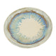 Duke Decorative Charger Plate w Stand | Organic Pattern Blue-Beige Ceramic 18"