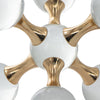 Tammy Science Atom Accent w 6 Glass Spheres | Gold Iron Stems | 7"