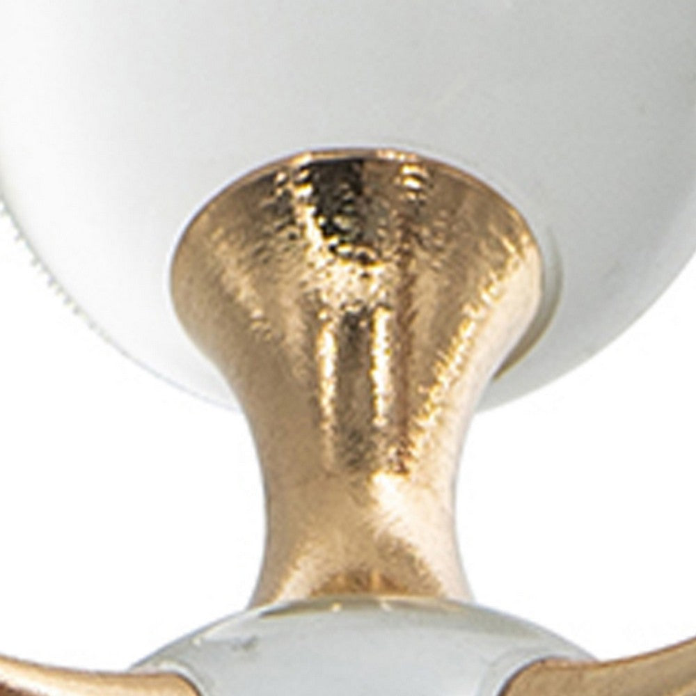 Tammy Science Atom Accent w 6 Glass Spheres | Gold Iron Stems | 7"
