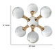 Tammy Science Atom Accent w 6 Glass Spheres | Gold Iron Stems | 7"