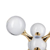 Tammy Atomic Ball Accent w 6 Glass Spheres | Gold Iron Stems | 8"