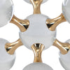 Tammy Atomic Ball Accent w 6 Glass Spheres | Gold Iron Stems | 8"