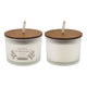 Chris Earl Gray Scented Soy Wax Candles | Set of 2 | Glass | Ivory 9"