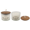 Chris Earl Gray Scented Soy Wax Candles | Set of 2 | Glass | Ivory 9"