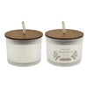Chris Earl Gray Scented Soy Wax Candles | Set of 2 | Glass | Ivory 9"