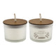 Chris Earl Gray Scented Soy Wax Candles | Set of 2 | Glass | Ivory 9"