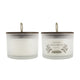 Chris Earl Gray Scented Soy Wax Candles | Set of 2 | Glass | Ivory 9"
