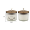 Chris Earl Gray Scented Soy Wax Candles | Set of 2 | Glass | Ivory 9"