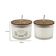 Chris Earl Gray Scented Soy Wax Candles | Set of 2 | Glass | Ivory 9"