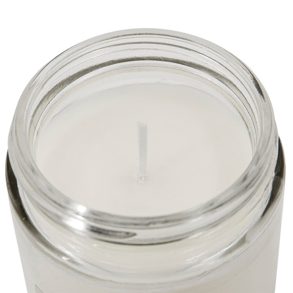 Renyl Earl Gray Scented Soy Wax Candles Set of 3 | White Glass 9"
