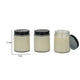 Renyl Earl Gray Scented Soy Wax Candles Set of 3 | White Glass 9"