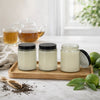 Renyl Earl Gray Scented Soy Wax Candles Set of 3 | White Glass 9"
