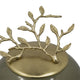 Abby Decorative Jar w Gold Aluminum-Brass Leaf Lid | Green Glass 14"