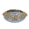 Brian Decorative Bowl w Gold Aluminum Sculpted Lid | Black Glass 12"