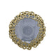Brian Decorative Bowl w Gold Aluminum Sculpted Lid | Black Glass 12"