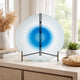 Chloe Handmade Charger Plate | Blue Glass Gradient Center | Black Stand 18"