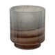 Ibiza Handcrafted Decorative Vase | Wood | Layered Brown-Gray Glass 9"