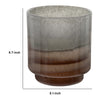 Ibiza Handcrafted Decorative Vase | Wood | Layered Brown-Gray Glass 9"
