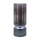 Jane Large Decorative Vase | Steel Base | Layered Blue-Black Glass 13"