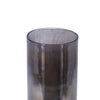 Jane Large Decorative Vase | Steel Base | Layered Blue-Black Glass 13"