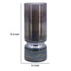 Jane Large Decorative Vase | Steel Base | Layered Blue-Black Glass 13"