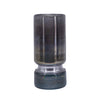 Jane Small Decorative Vase | Steel Base | Layered Blue-Black Glass 11"
