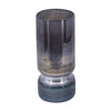 Jane Small Decorative Vase | Steel Base | Layered Blue-Black Glass 11"