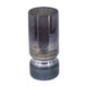 Jane Small Decorative Vase | Steel Base | Layered Blue-Black Glass 11"