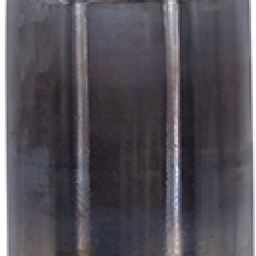 Jane Small Decorative Vase | Steel Base | Layered Blue-Black Glass 11"