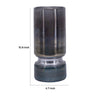 Jane Small Decorative Vase | Steel Base | Layered Blue-Black Glass 11"