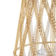 Nicole Decorative Lantern | Open Weave Design | Beige Bamboo | Glass 14"