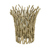Mandy Mabrey Candle Holder | Branch Details | Gold Metal | Black Glass 13"