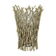 Mandy Mabrey Candle Holder | Branch Details | Gold Metal | Black Glass 13"