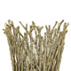 Mandy Mabrey Candle Holder | Branch Details | Gold Metal | Black Glass 13"