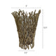 Mandy Mabrey Candle Holder | Branch Details | Gold Metal | Black Glass 13"