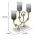 Vinie Candle Holder | Vintage 3 Arm Design | Gold Finish | Black Glass 17"