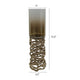 Ashly Candle Holder | Swirled Branch Accent | Gold Finish | Brown Glass 15"