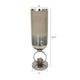 Cleo Large Vase | Metal Accent | Rustic Vintage Silver-Cream Glass 22"