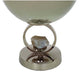 Chery Decorative Bowl | Open Ring Design | Silver Finish | Cream Glass 10"