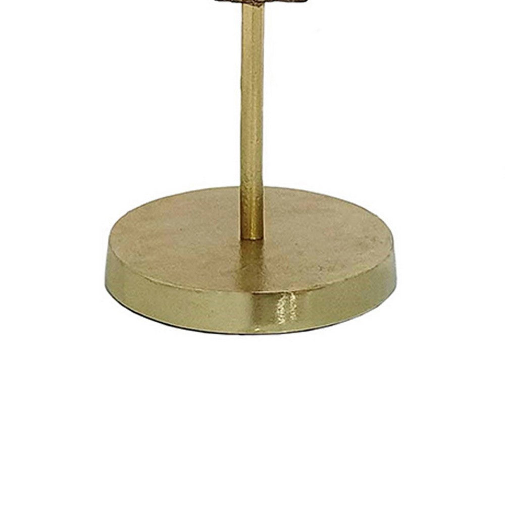 Jenyl Candle Holder | Elegant Round Frame | Gray-Copper Glass | 18"