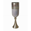 Fizi Decorative Vase | Traditional Flared Base | Gray Cylindrical Glass 22"