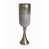 Fizi Decorative Vase | Traditional Flared Base | Gray Cylindrical Glass 22"