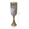 Fizi Decorative Vase | Traditional Flared Base | Gray Cylindrical Glass 22"