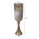 Fizi Decorative Vase | Traditional Flared Base | Gray Cylindrical Glass 22"