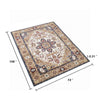Hano 6x9 Large Area Rug | Vintage Blue Gold Bohemian Persian Style